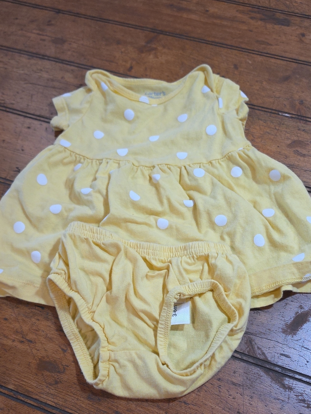 Carter's Yellow Polka Dot Dress with Bloomers